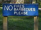 National Trust 'No Fires or Barbecues' sign � Studland United Nudists