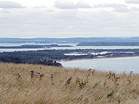 Green Island, Furzey Island and Brownsea Island in Poole Harbour and the Little Sea in Studland Peninsula from Ballard Point � Studland United Nudists